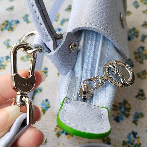 Longchamp Le Pliage Green Mini Pouch Taro Purple - Picture 4 of 6